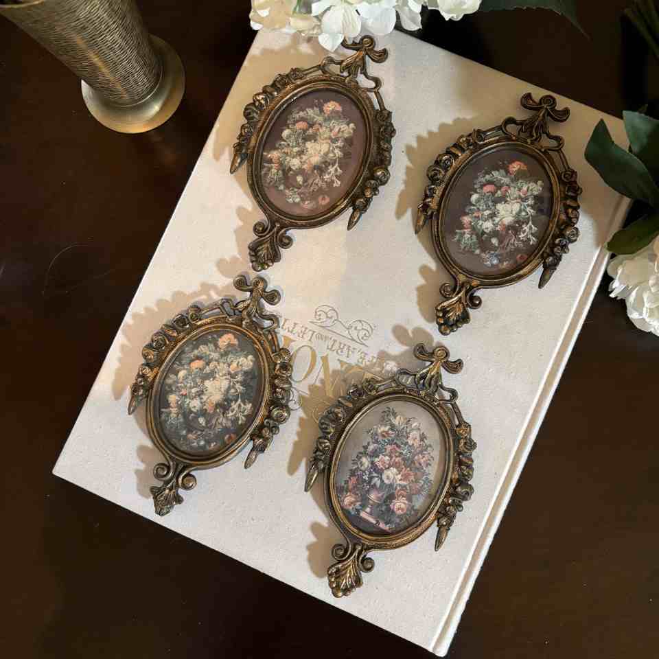 Antique Small Metal Victorian Frames