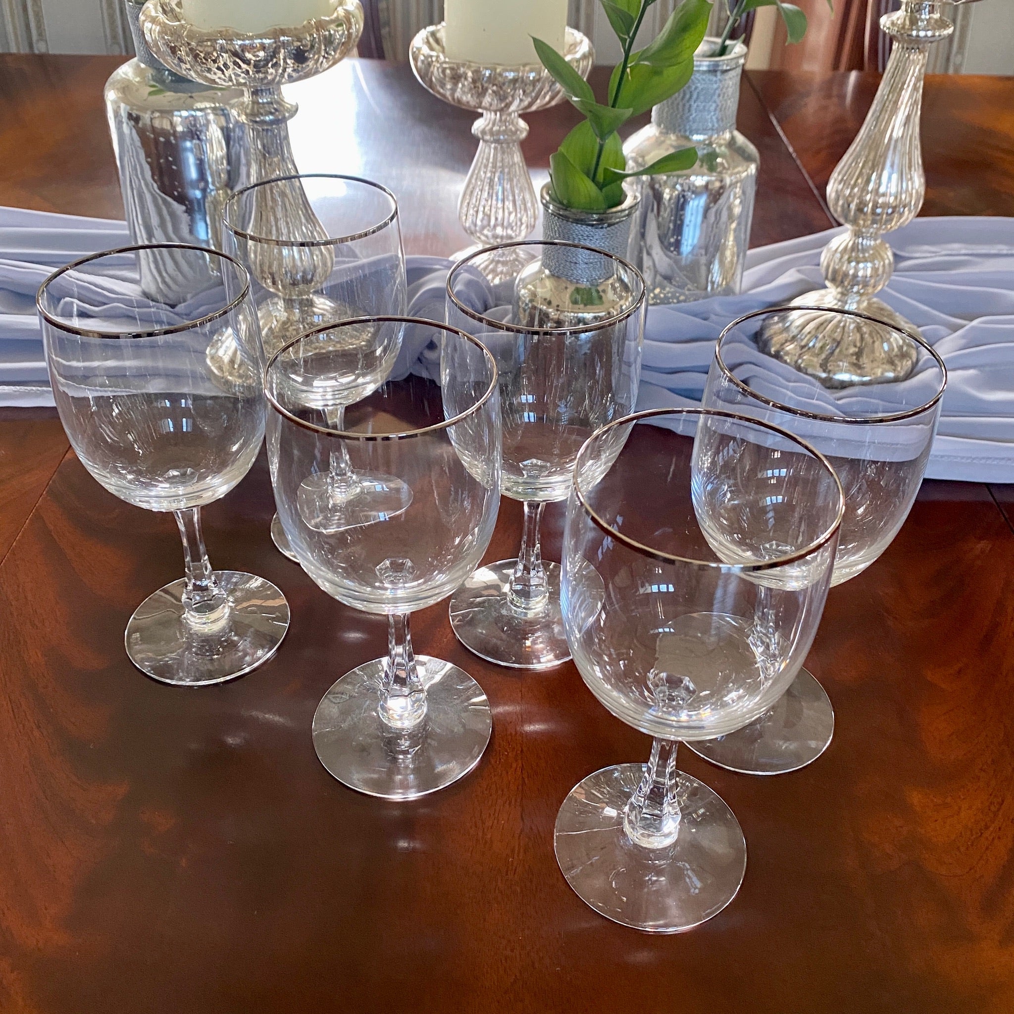 Set of 6 FOSTORIA optic crystal wine buy glasses