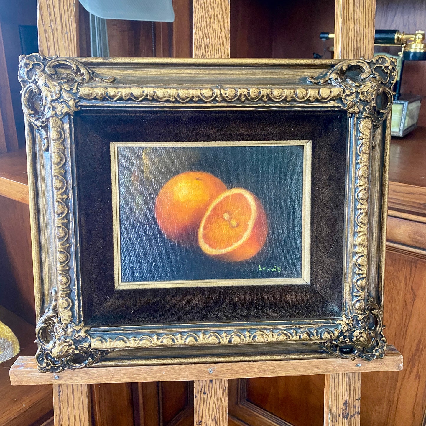Small Original 'Oranges' Oil on Board by Lewis