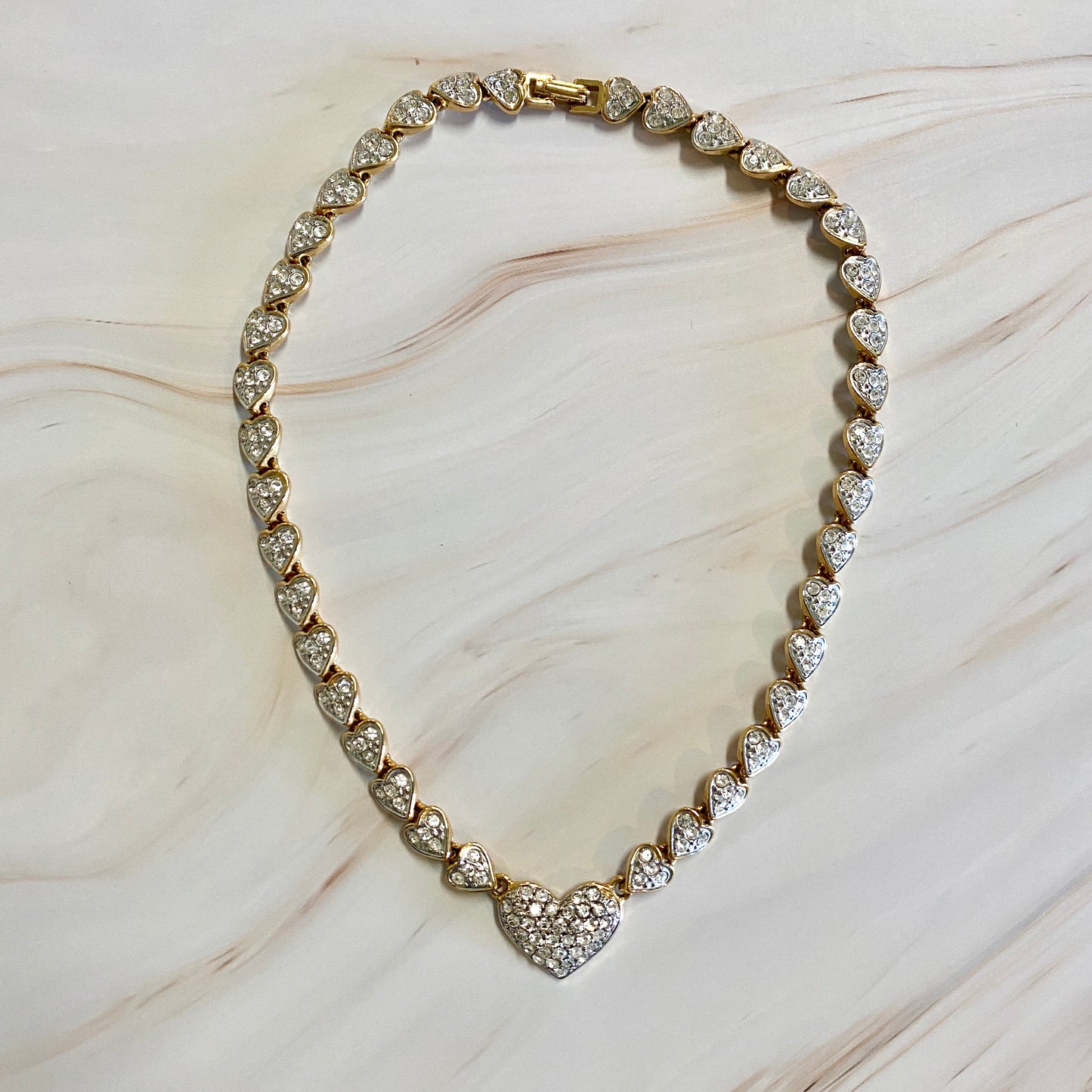 Rhinestone Heart Necklace