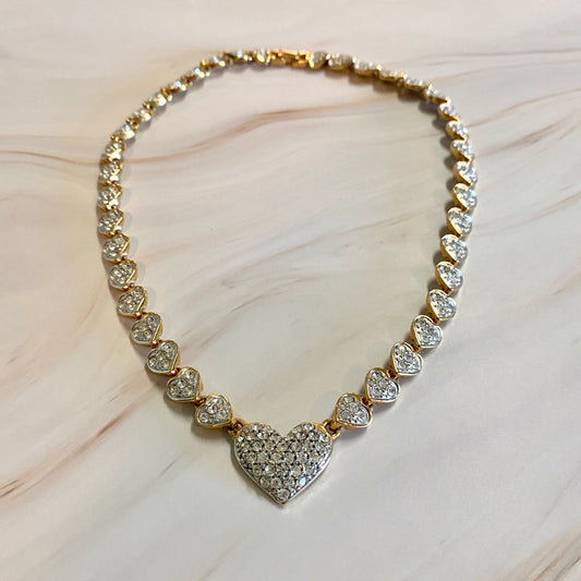 Rhinestone Heart Necklace