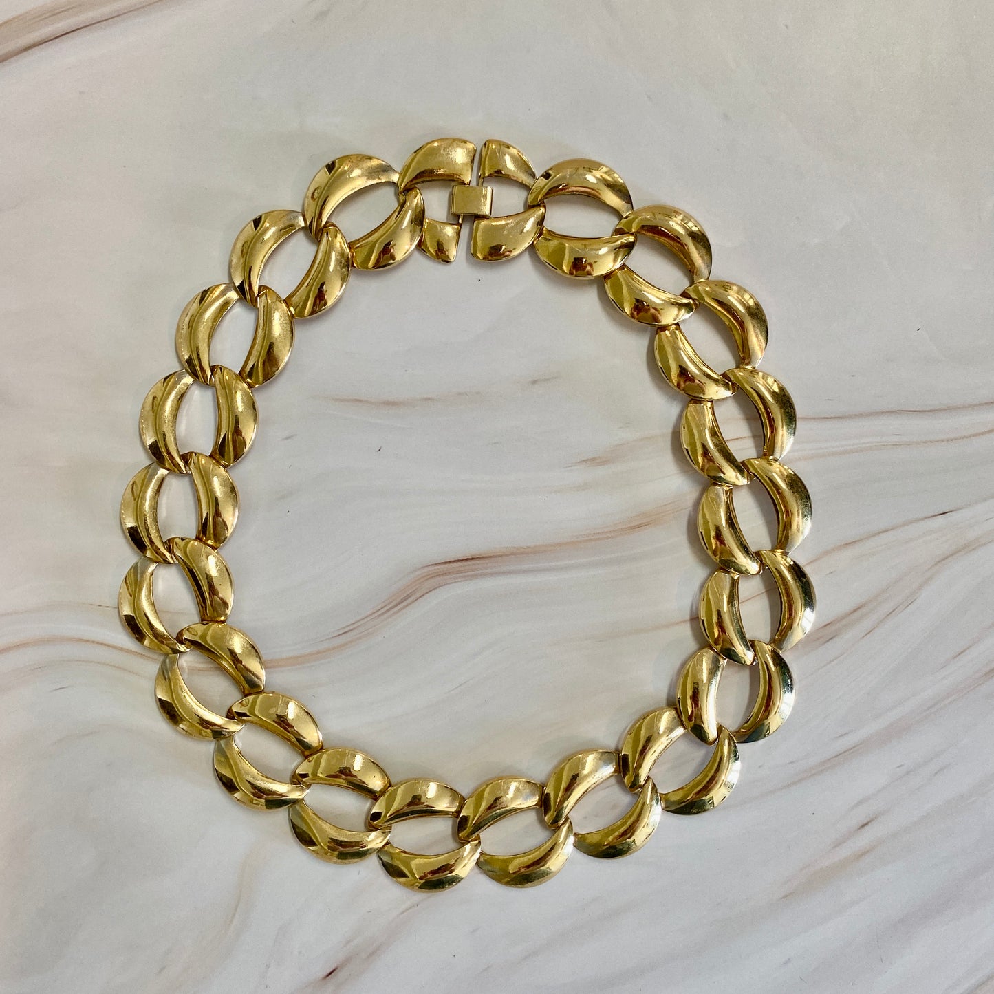 Gold Round Link Curb Chain