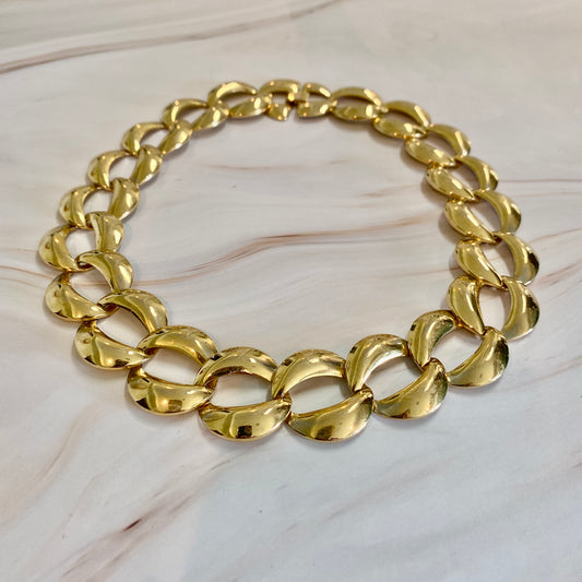 Gold Round Link Curb Chain