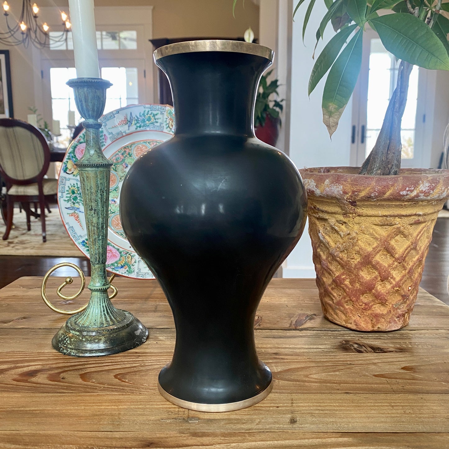 Inlaid Mother of Pearl Vase